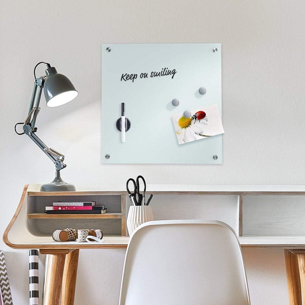 11600 Memo Board 40x40 White Glass