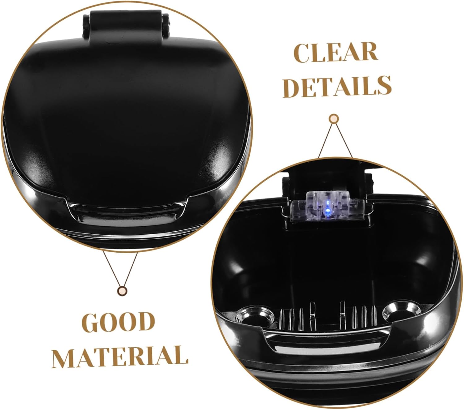 Yosadier Car LED Ashtray Holder Black Non-slip