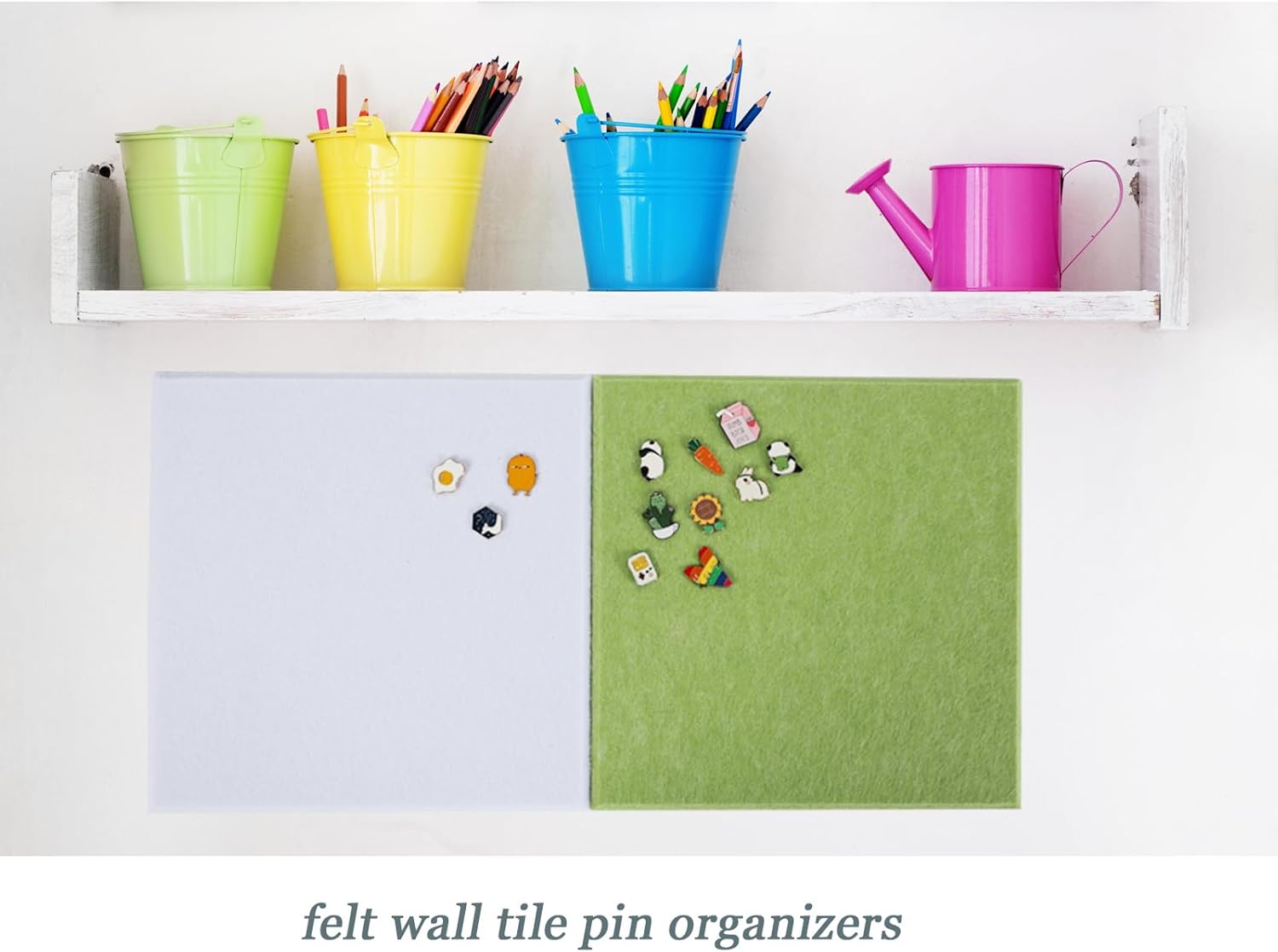 Felt Bulletin Board with Adhesive Tabs 6 Pcs 36x24 Inches