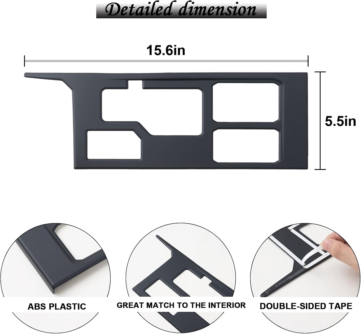 JDMCAR Gear Shift Panel Trim Cover for Toyota Tundra Sequoia 2022-2025