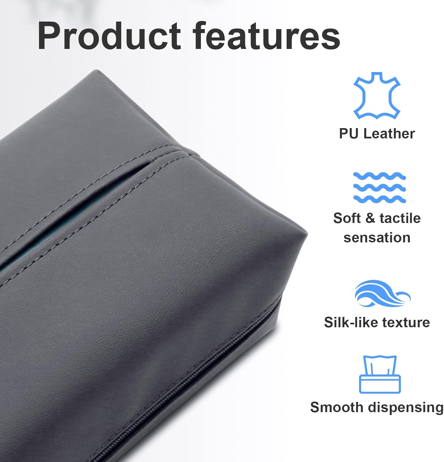 Augeny Car Tissue Holder with Adjustable Elastic Band