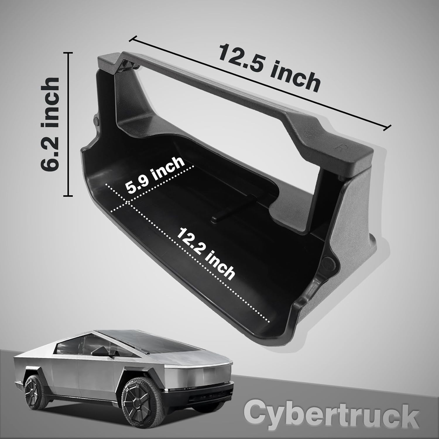 BestEvMod Under LCD Screen Organizer for Tesla Cybertruck 2023 2024 2025
