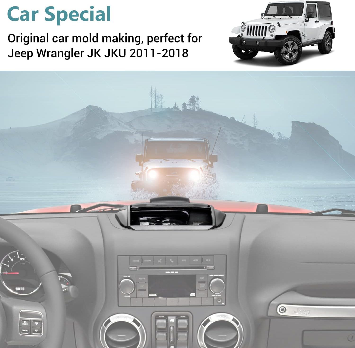 RT-TCZ Jeep Wrangler JK Dashboard Storage Tray Box