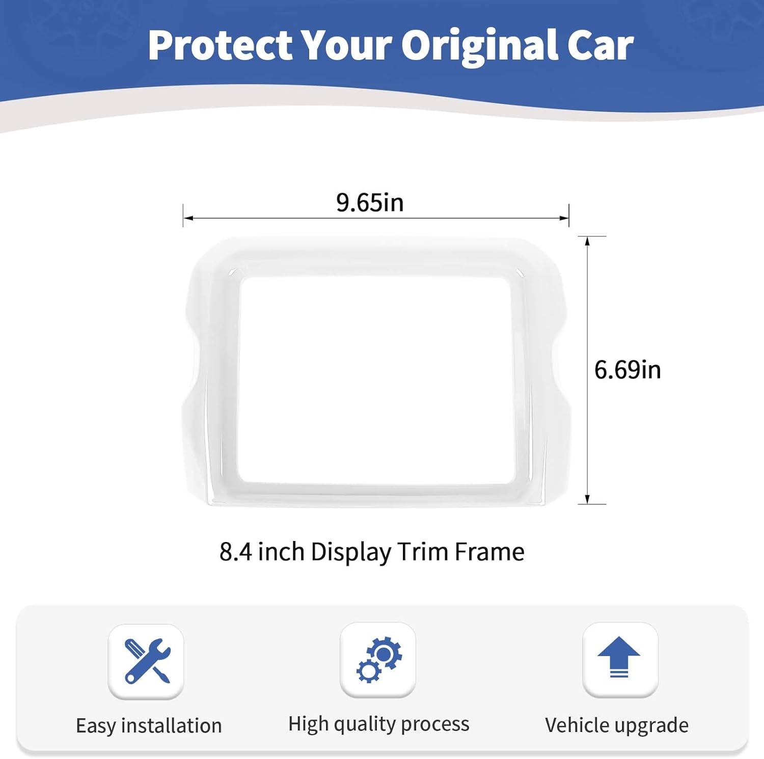 RT-TCZ Jeep JL Center Console Radio Trim Cover 84 inch White