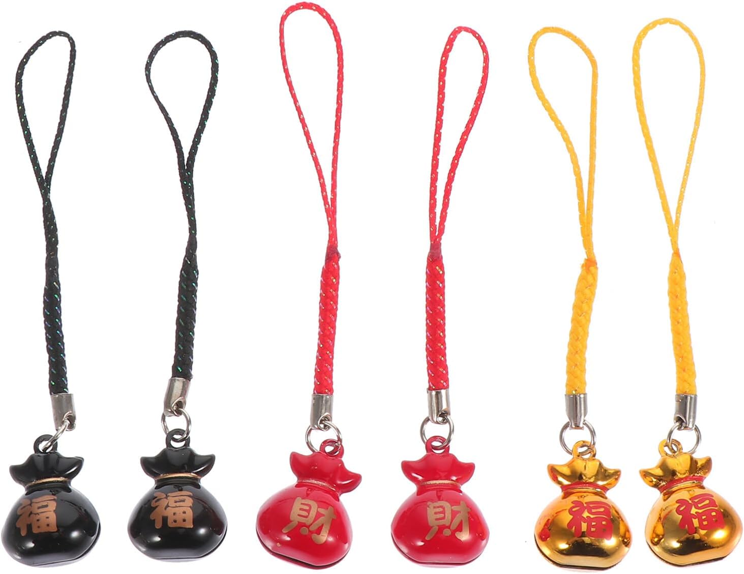 MAGICLULU 6Pcs Copper Bell Keychain Phone Charms