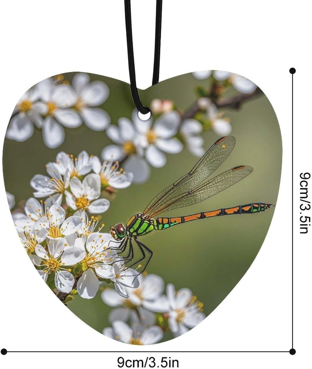 Dragonflies on Flowers Car Air Freshener 3-Pack Black Style