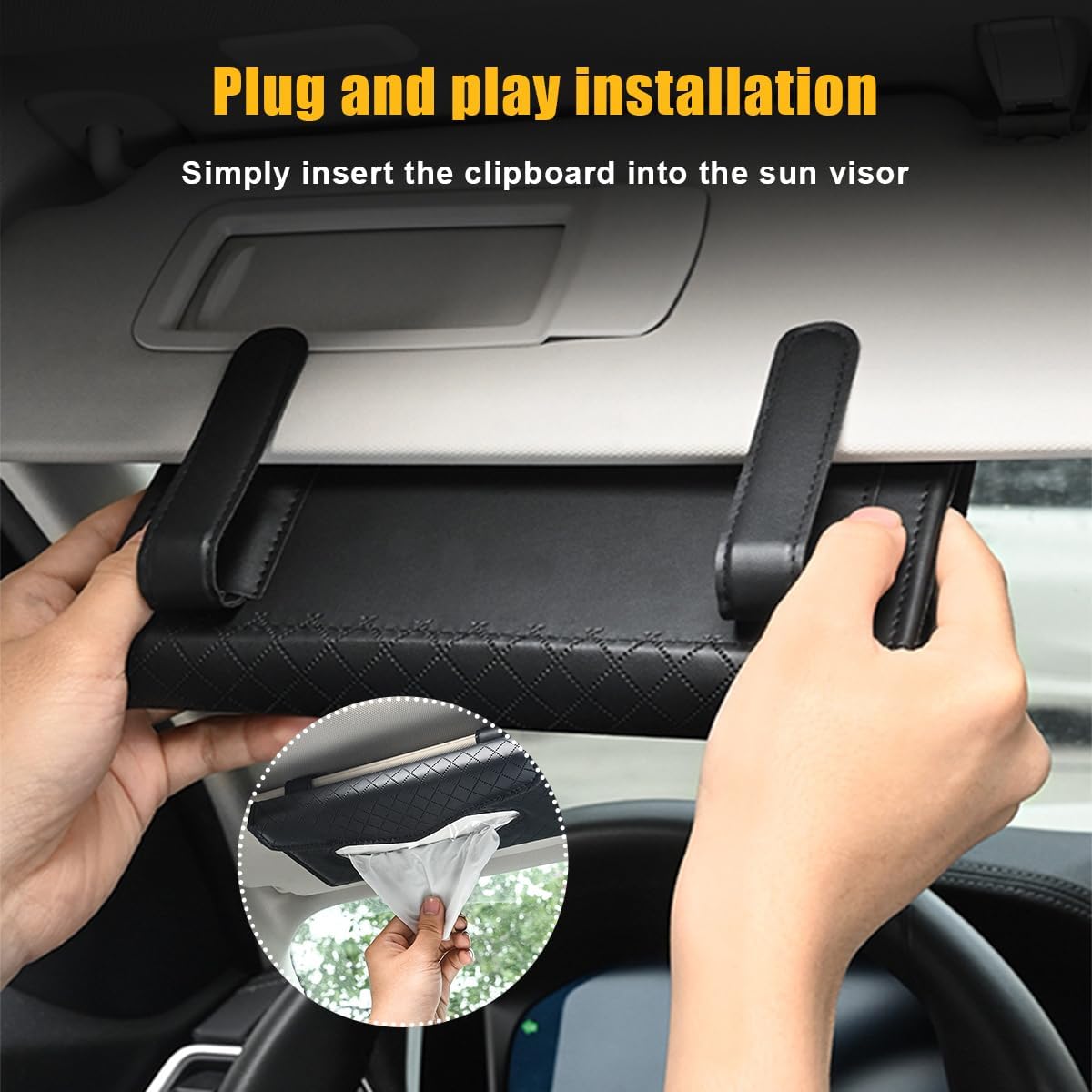Sylvil Car Tissue Holder for Sun Visor and Seat Back
