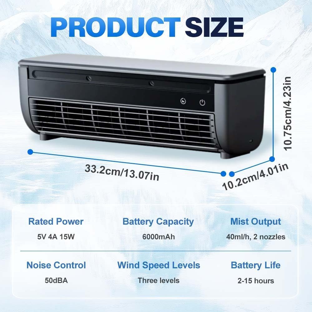 No Drilling Wall Mounted Air Conditioner Fan with 10s Instant Cooling