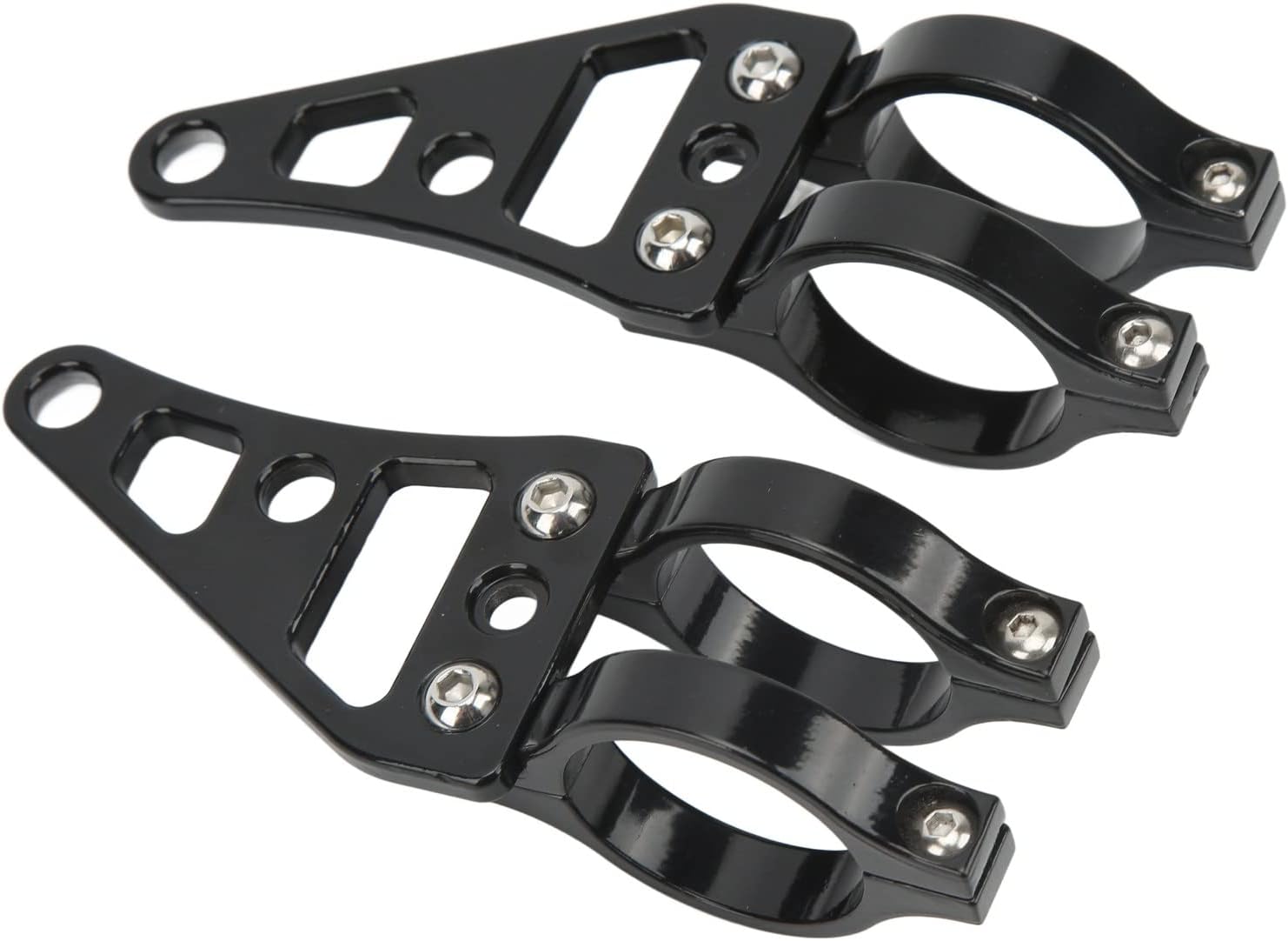 Keenso Fork Headlight Mount Bracket 2 Pcs Aluminum Alloy Holder Clamps