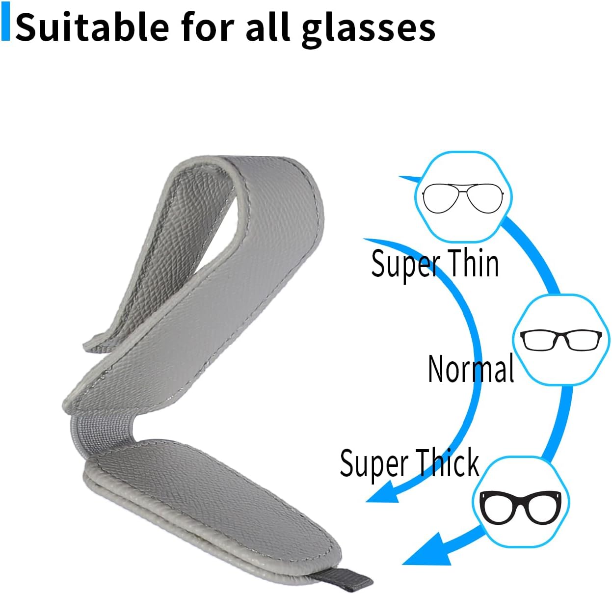 Yuoyar 2 Pack Magnetic Sunglass Holder for Car Visor