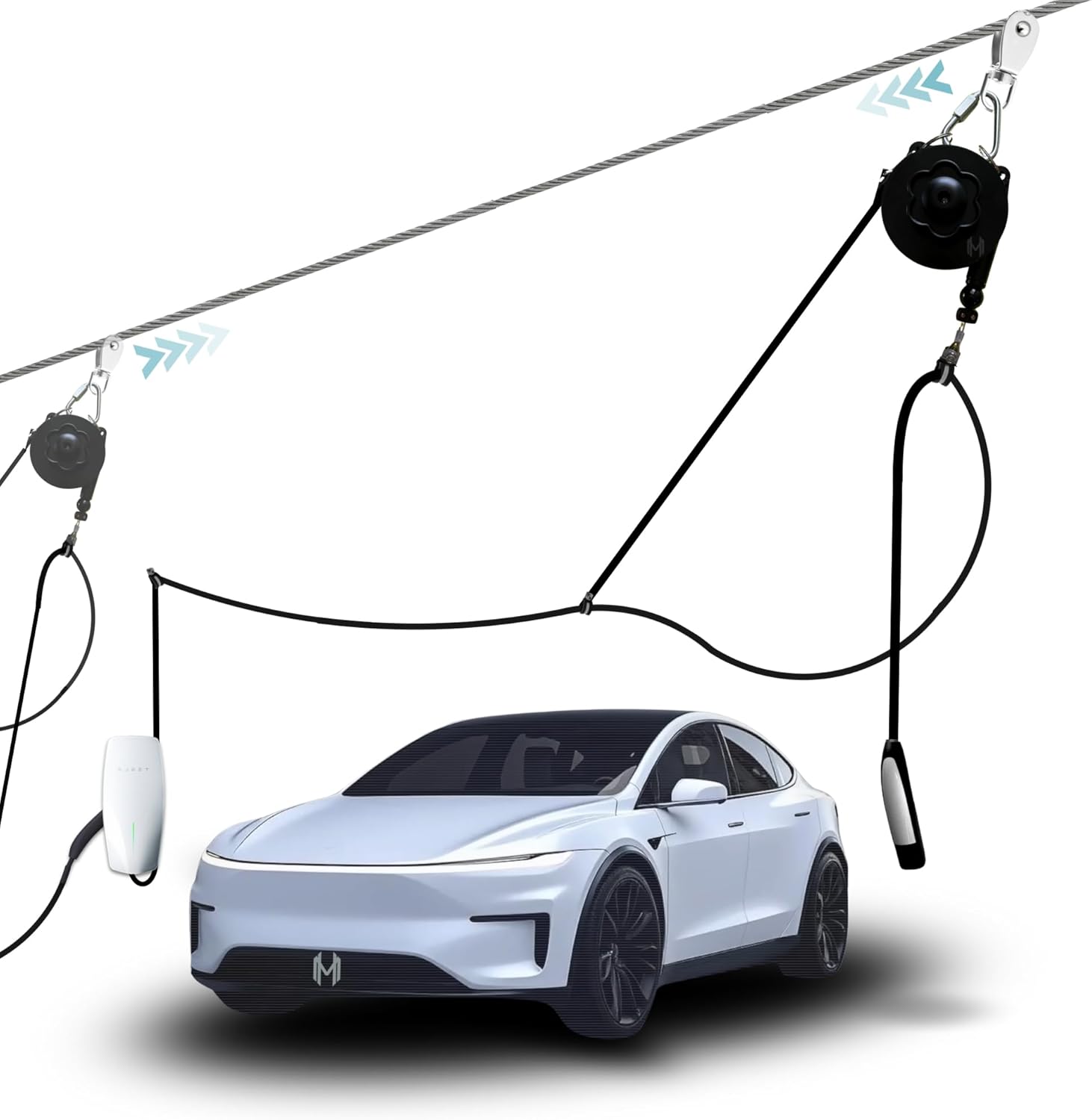 ChargeFlex with GlideTrack - Universal EV Retractable Cable Organizer