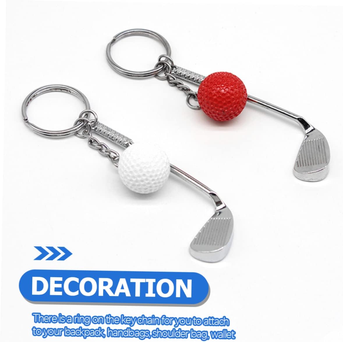 3pcs Golf Keychain Backpack Charms Durable Keyring Holders for Golf Lovers
