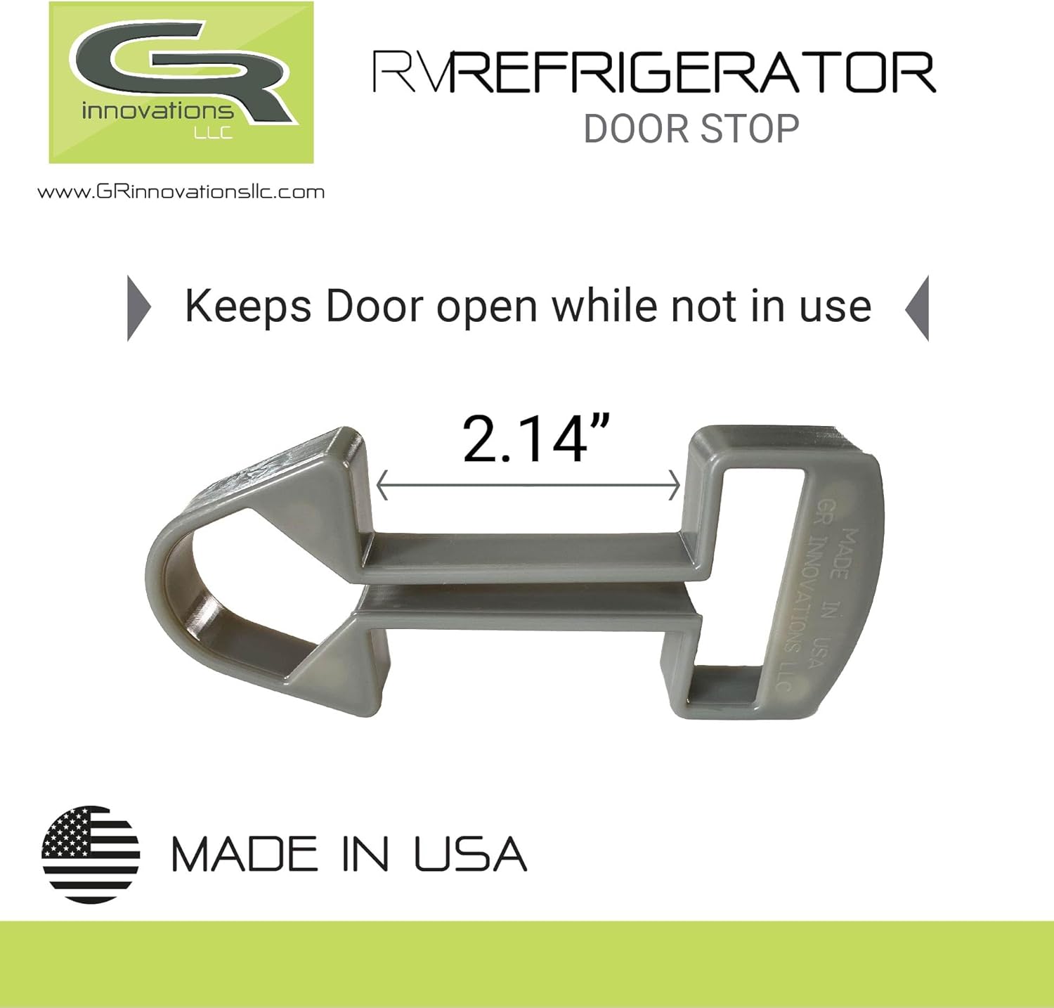 GR Innovations RV Refrigerator Door Stop Prop