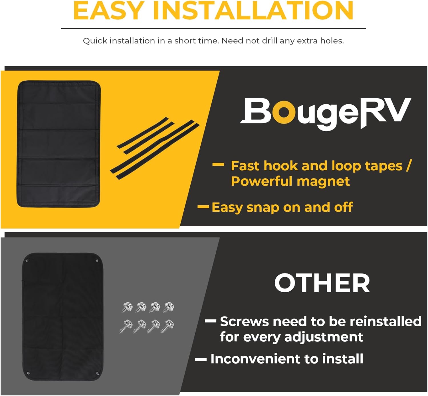 BougeRV Foldable Sun Shade for RV Windows