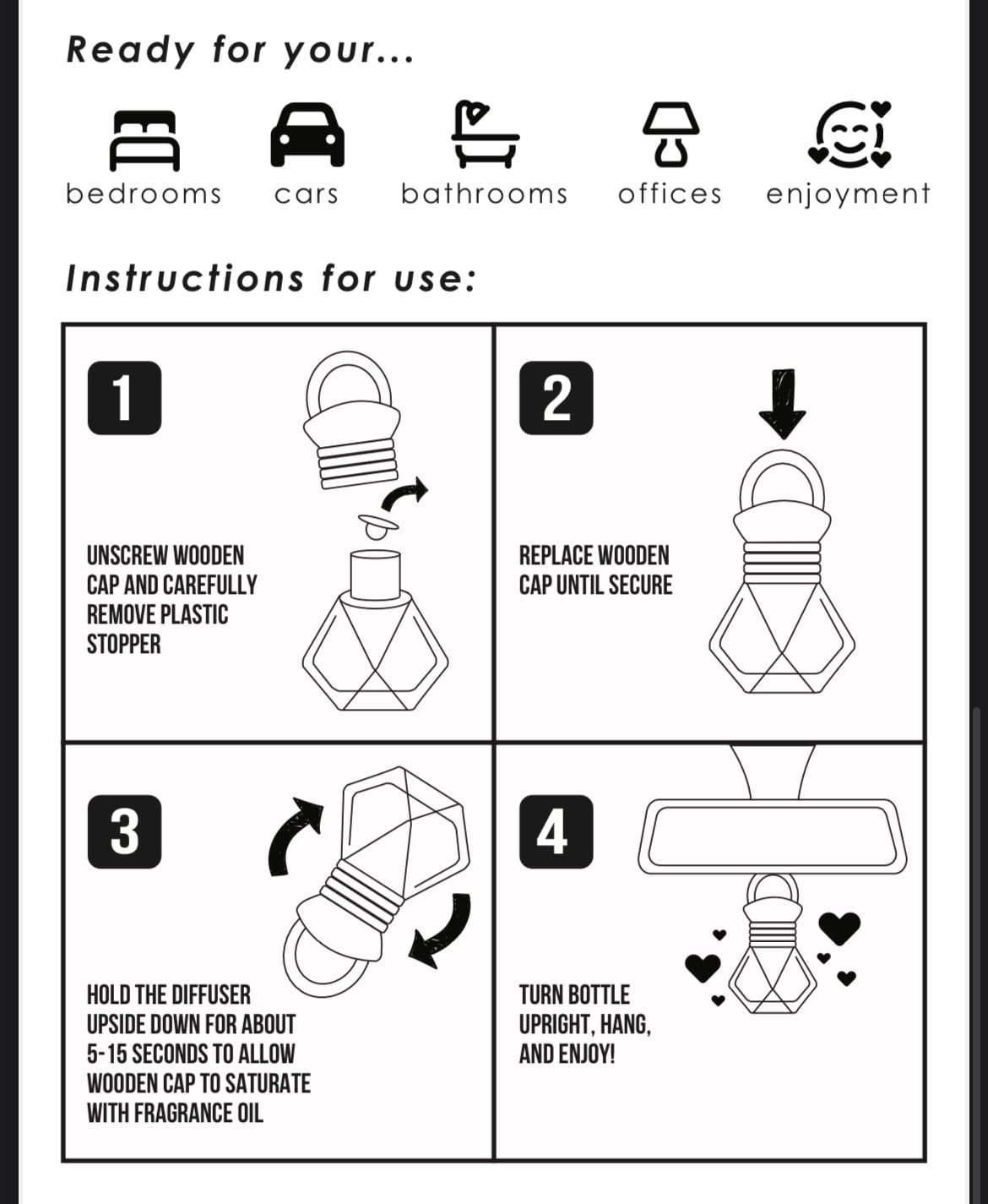 Handmade Hanging Car Fragrance Diffuser Aloha