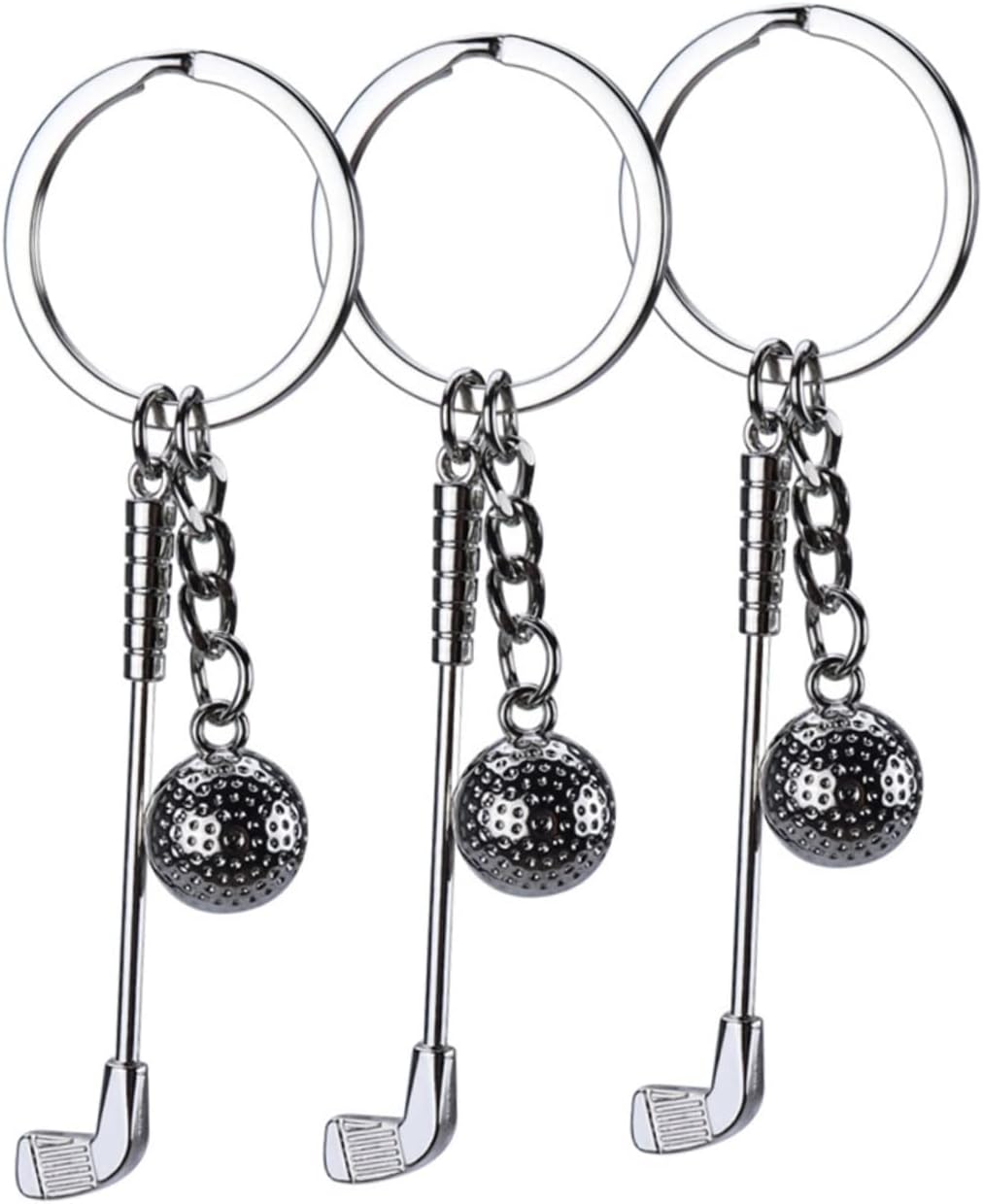3PCS Golf Ball Keychain Set for Golf Enthusiasts