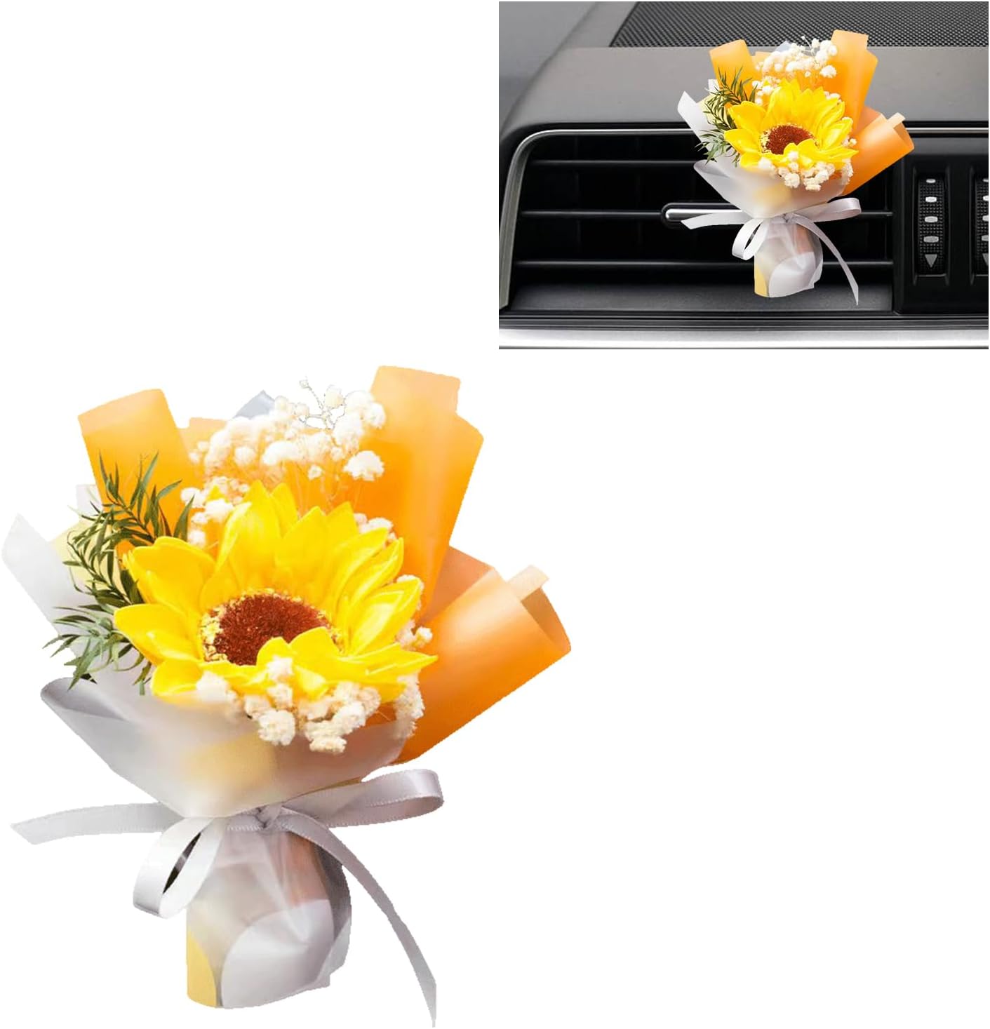 Dried Flower Bouquet Vent Clips for Car Air Freshener