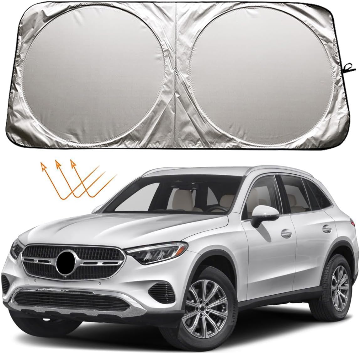 XHRING Windshield Sun Shade for Mercedes Benz