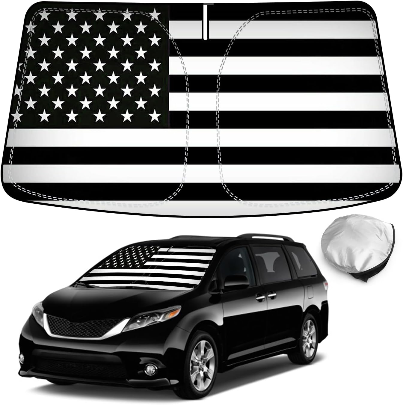 Bestview Windshield Sun Shade Custom Fit for 2011-2020 Toyota Sienna
