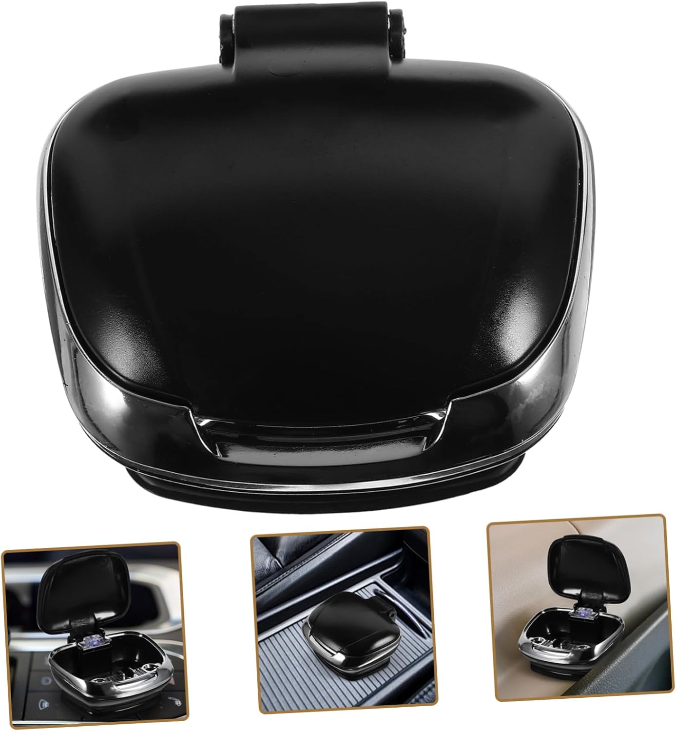 Yosadier Car LED Ashtray Holder Black Non-slip