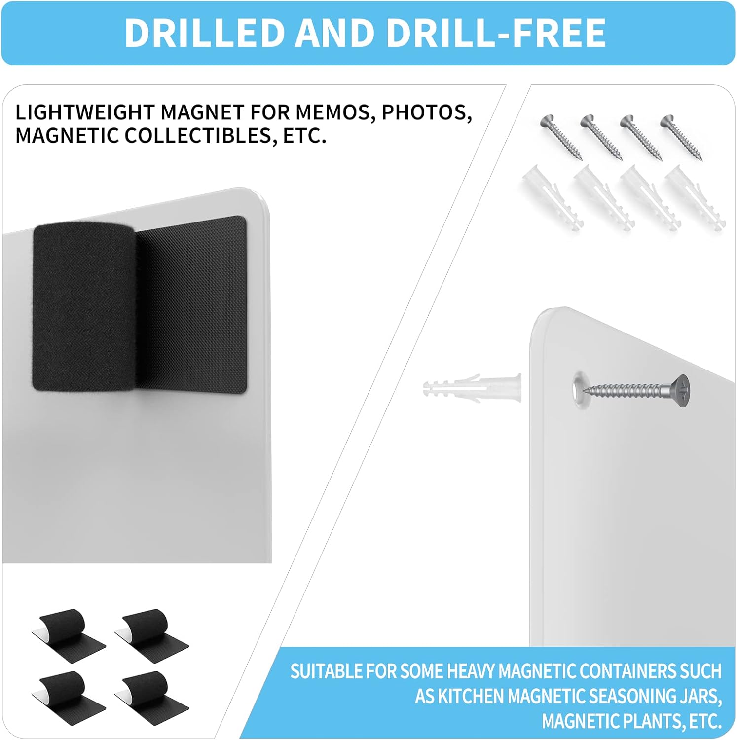 177 x 118 White Metal Magnetic Board