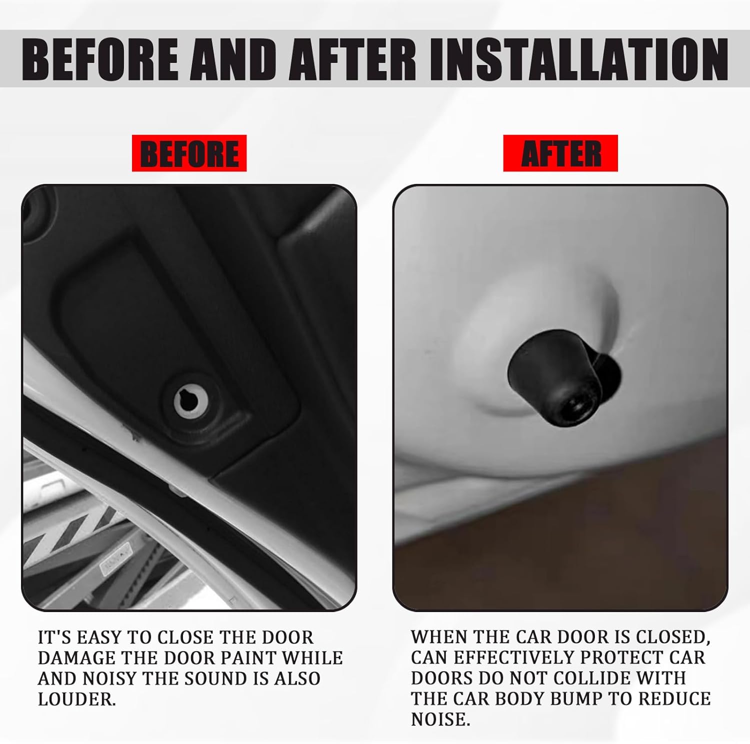10PCS Car Door Bumper Stopper Rubber Absorber