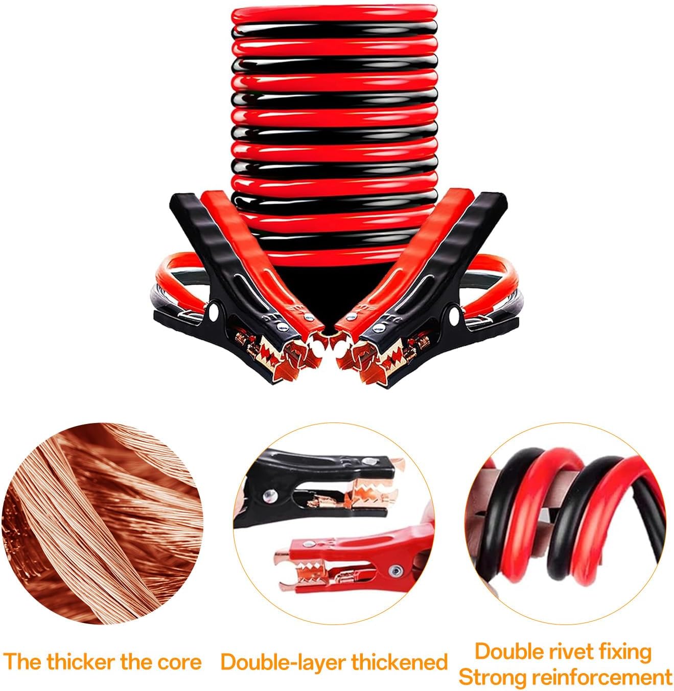 Car Emergency Kit with Jumper Cables and Safety Tools