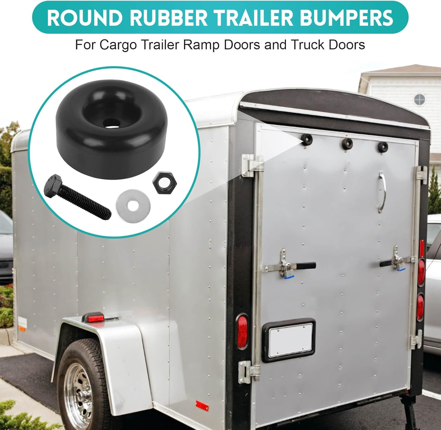 EINDER Trailer Ramp Door Bumpers 4pcs Replacement Set