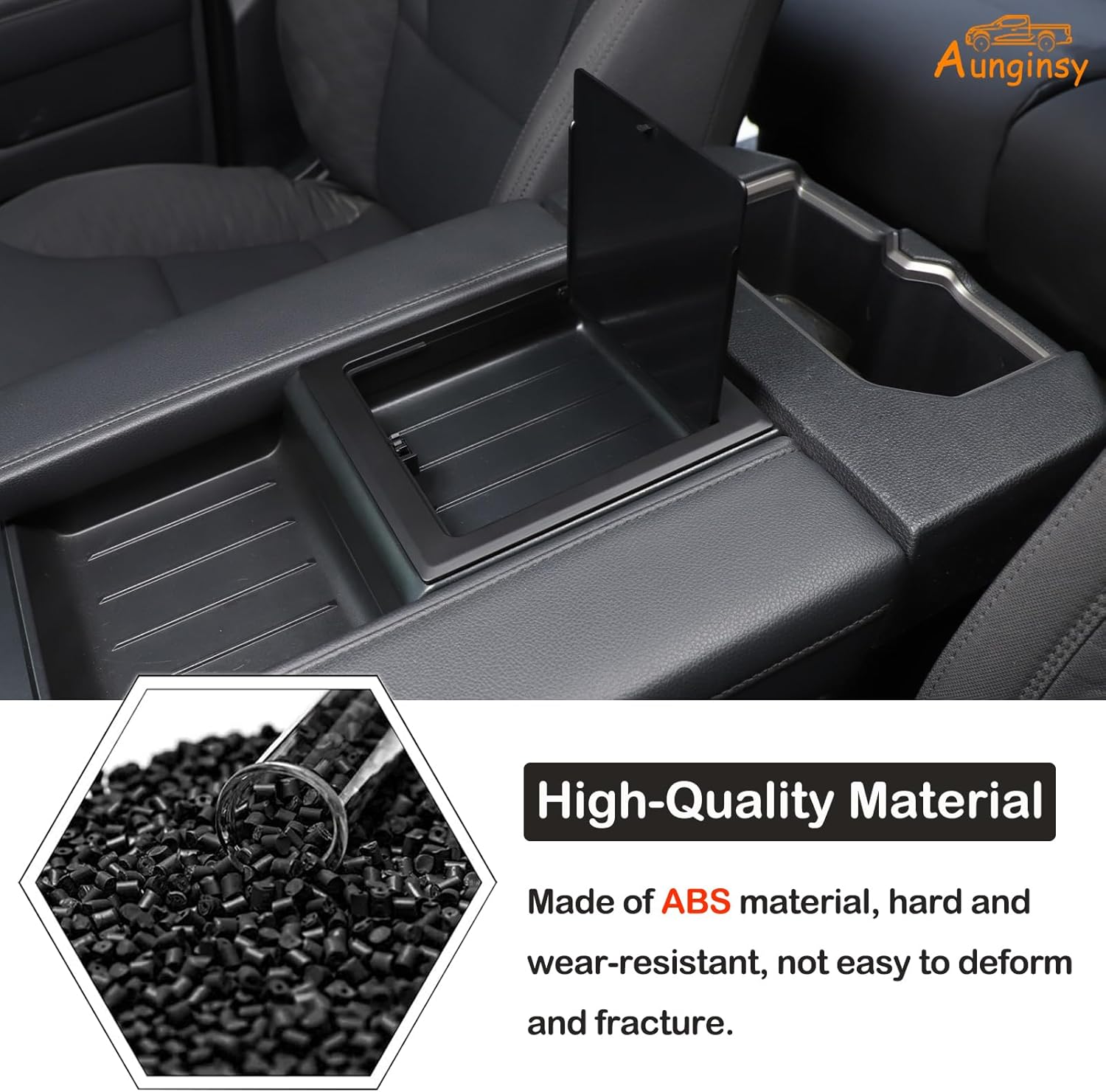 Aunginsy Armrest Storage Box Cover for Toyota Tundra 2022-2025