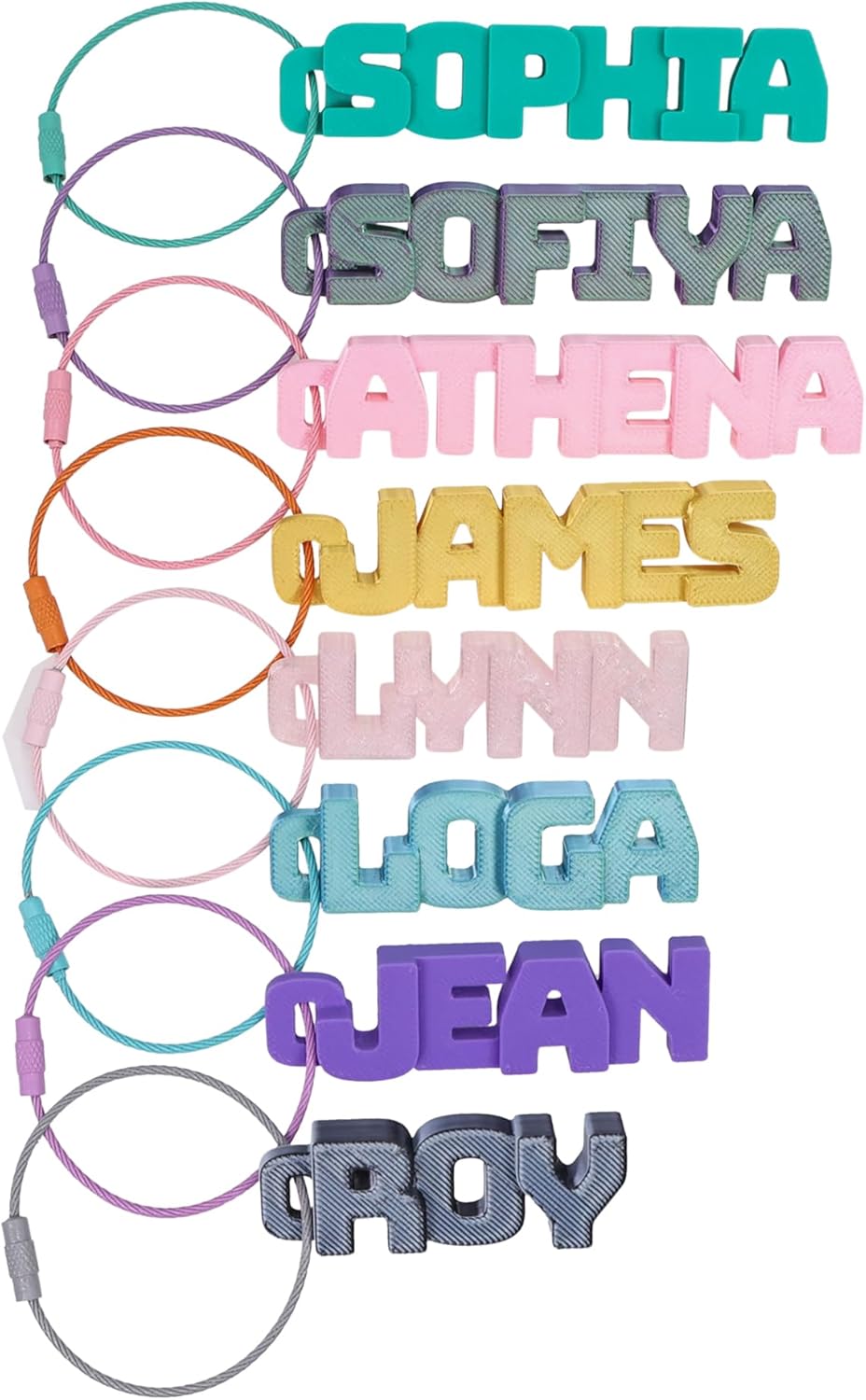 Wilomis Custom Name Keychain in Hard Plastic