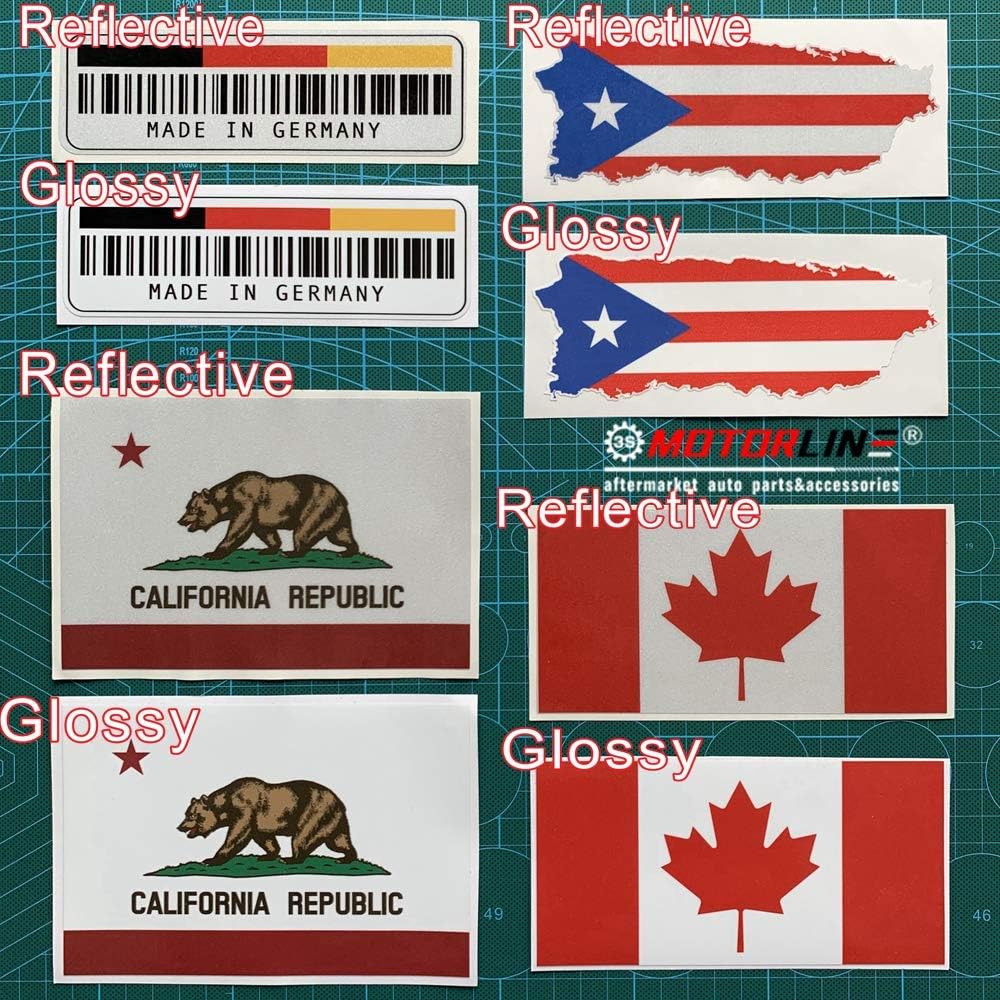 2pcs 4 Reflective Israel Emblem Decal Sticker for Vehicles