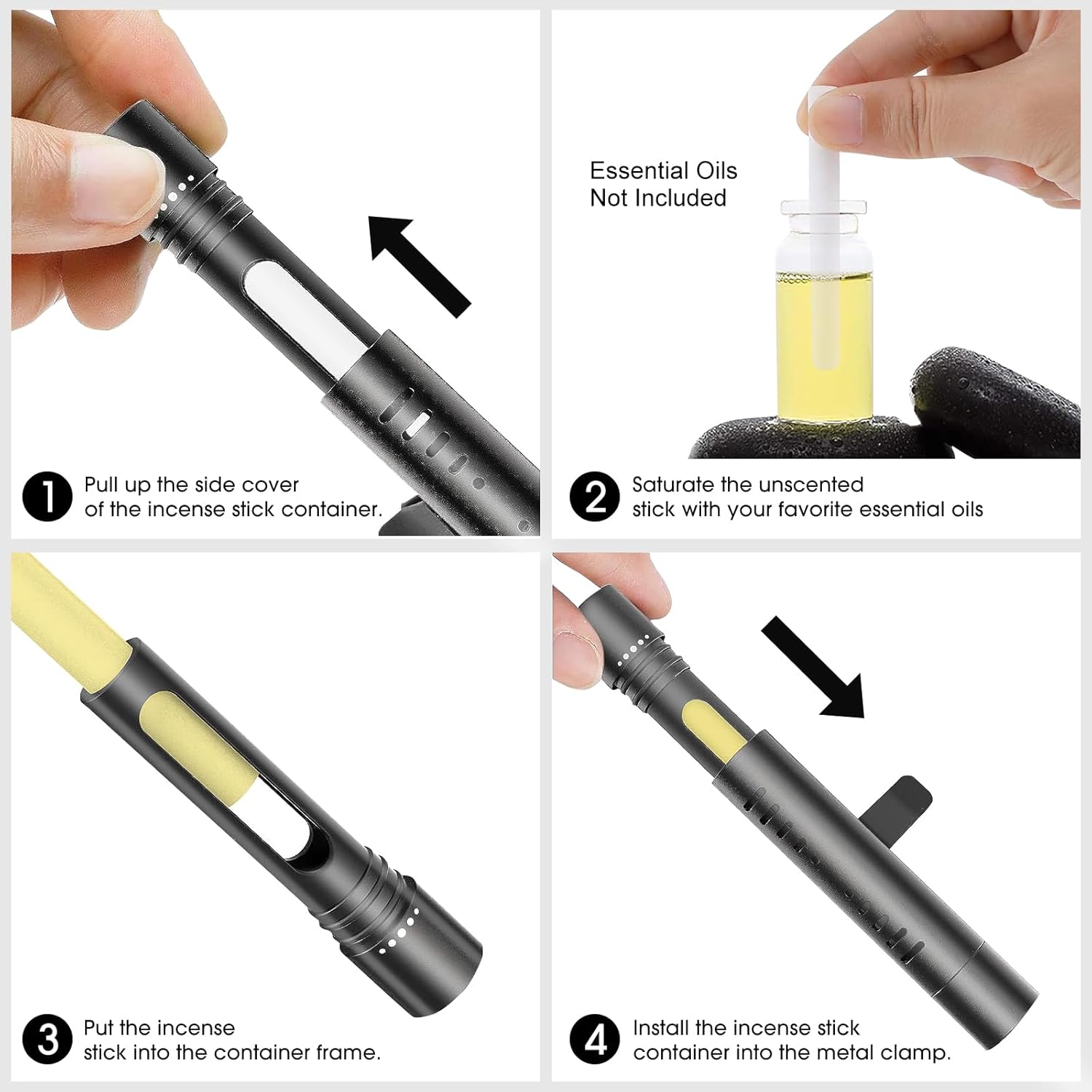Home-Cloud 2 Pack Car Air Freshener Clips with 12 Refill Sticks