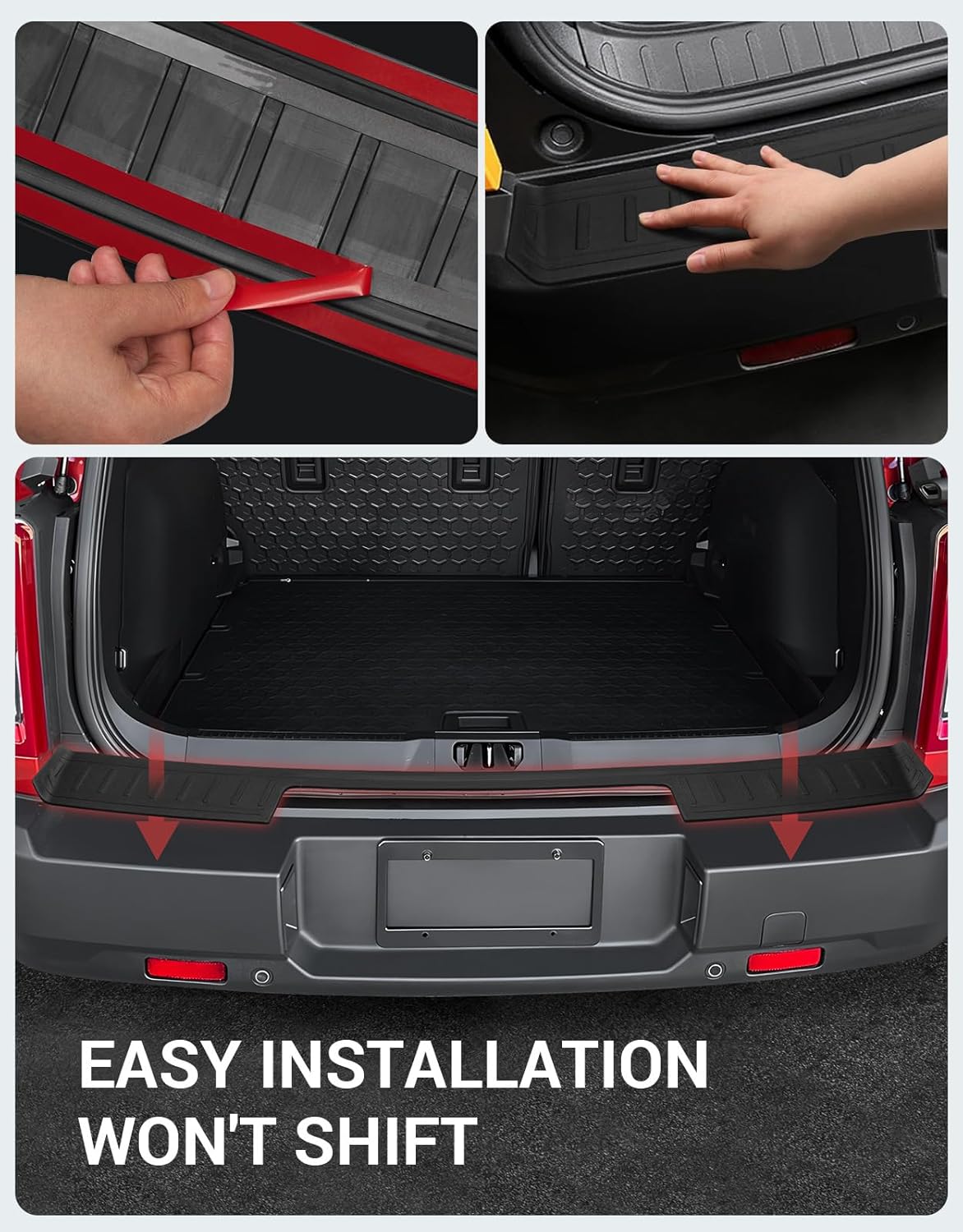Ecarzo Rear Bumper Protector for 2021-2025 Bronco Sport