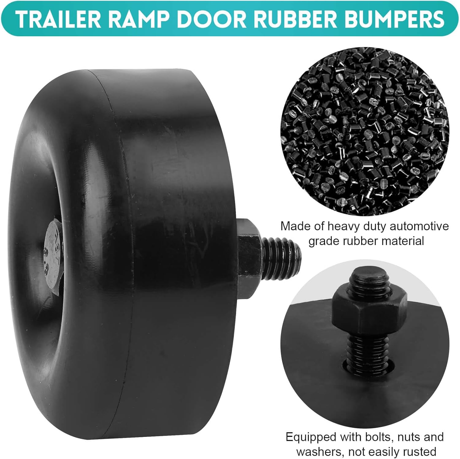 EINDER Trailer Ramp Door Bumpers 4pcs Replacement Set