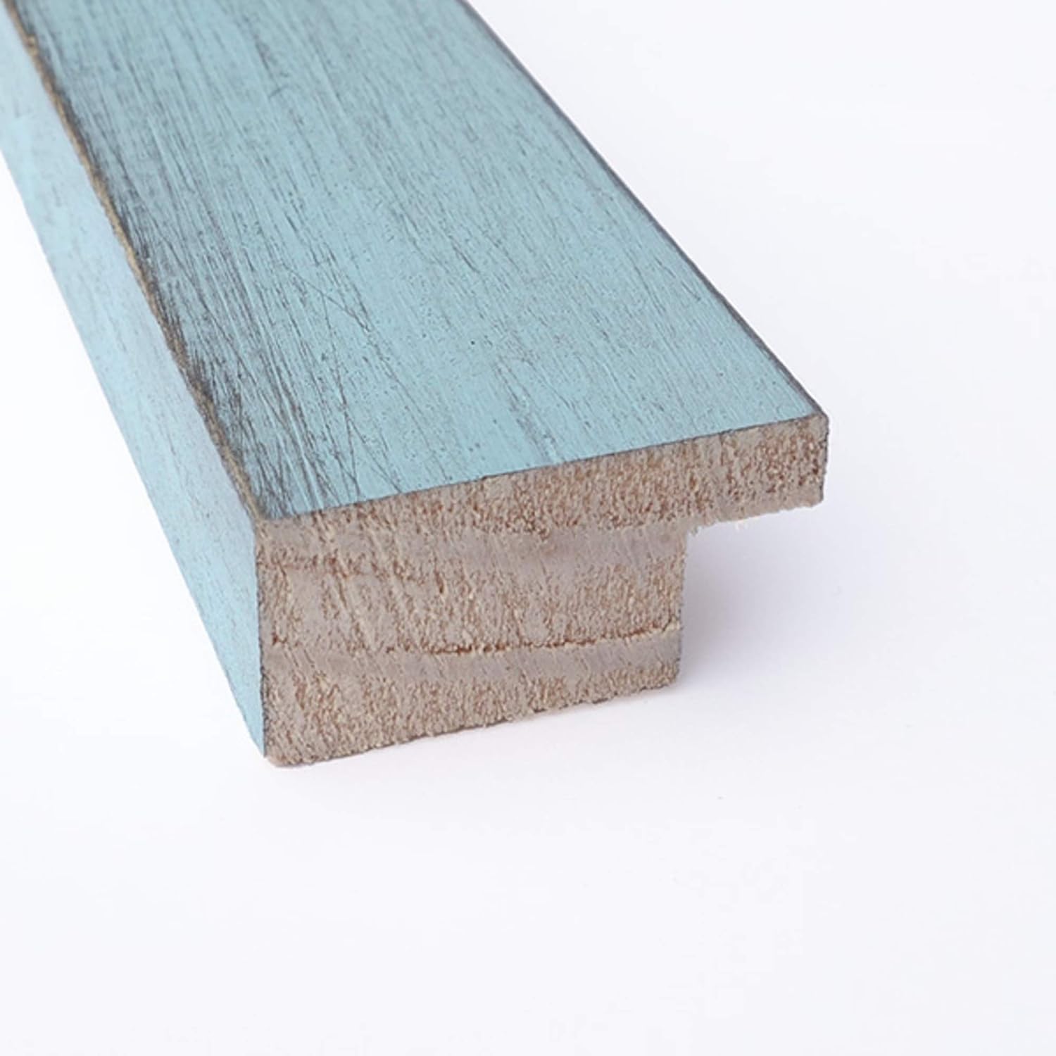 Amanti Art 14x32 Corkboard with Blue Wood Frame