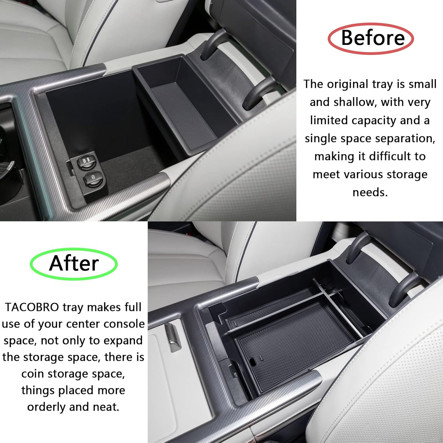 TACOBRO Center Console Organizer for Hyundai Palisade 2023 2024 2025