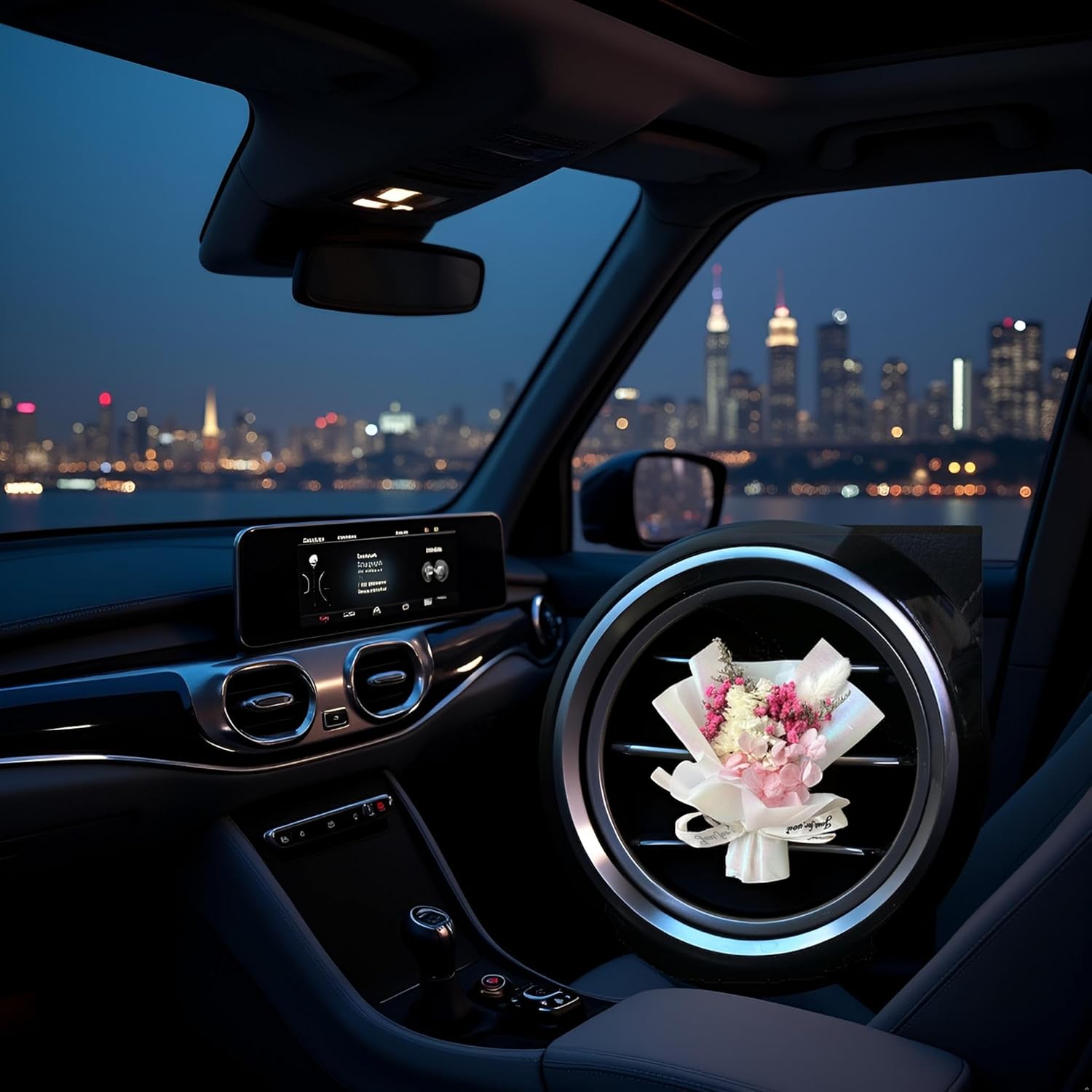 Galepromot Fresh Flowers Mini Dried Bouquet for Car Air Vent Clips