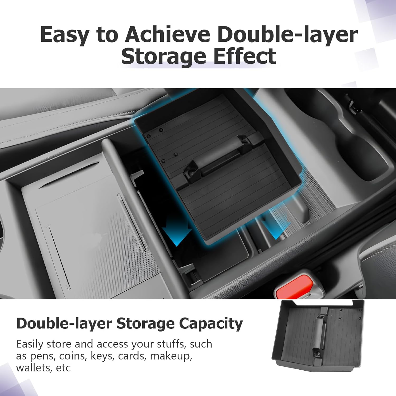 LUWU 2024 Odyssey Center Console Organizer Black