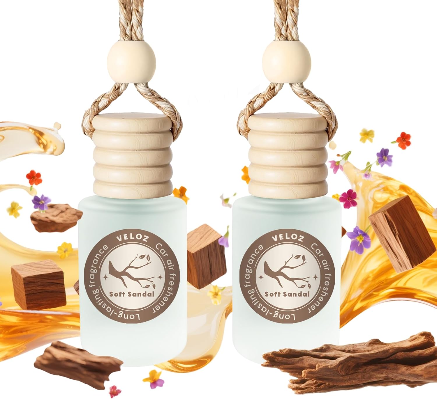 Veloz Hanging Car Air Freshener - Soft Sandal Scent