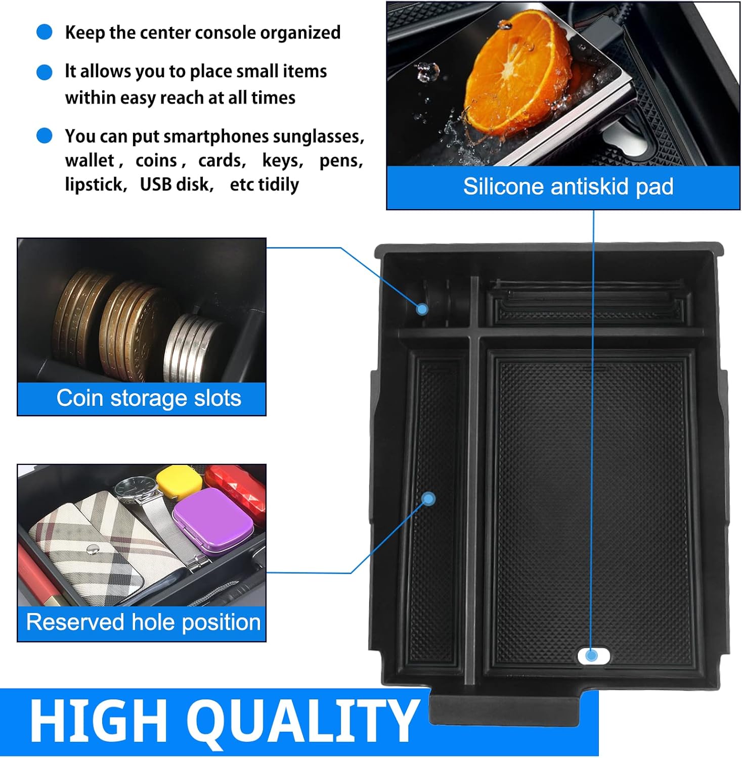 SHAOHAO Hyundai Palisade 2024 Center Console Organizer Tray