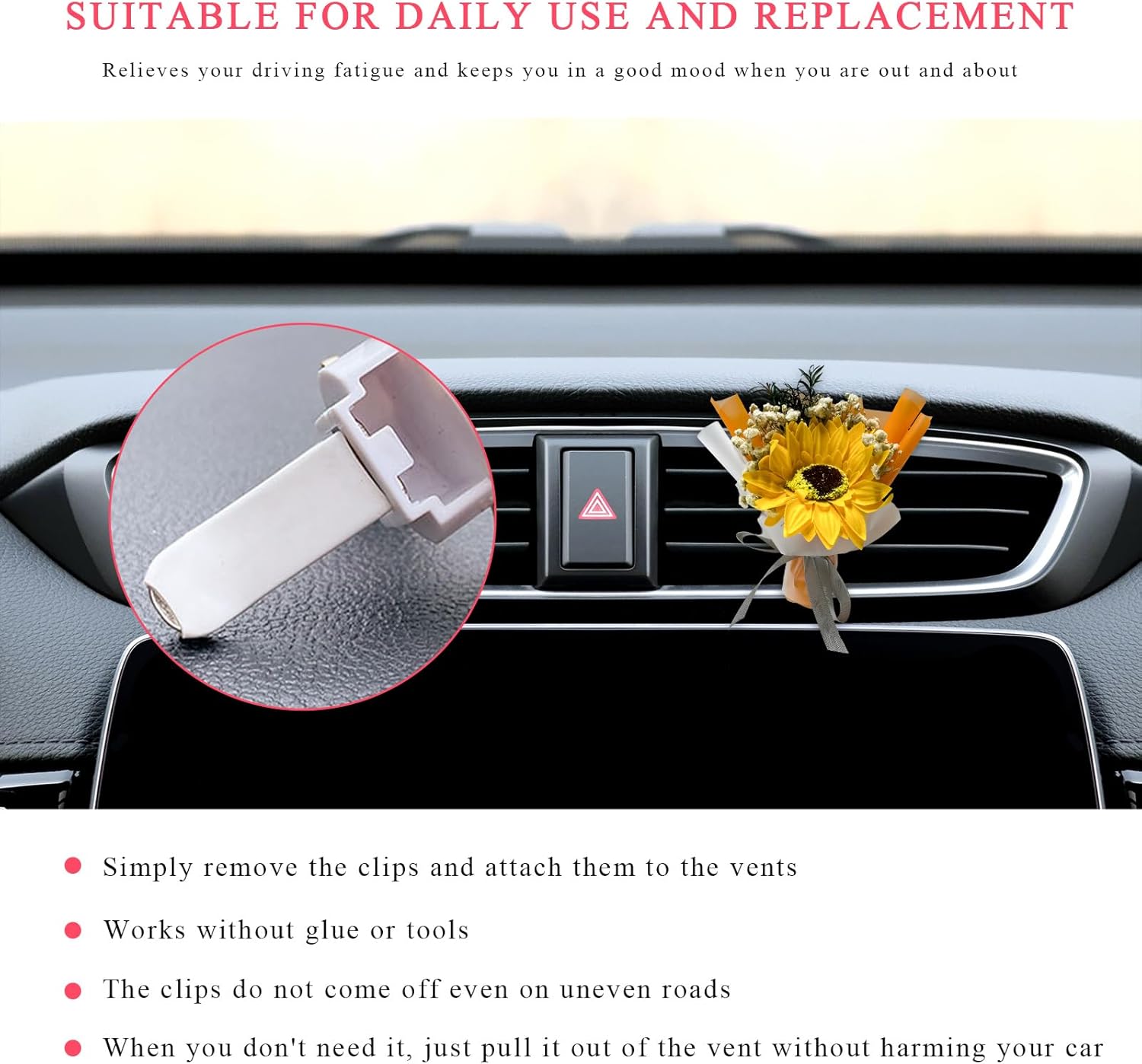 Mini Dried Flower Car Air Freshener with Clip 1