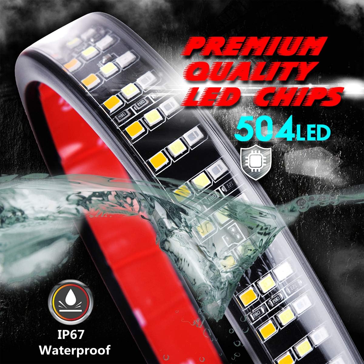 Goodream Tailgate Light Bar 504 LEDs 60 Inches 12V Waterproof LED Strip