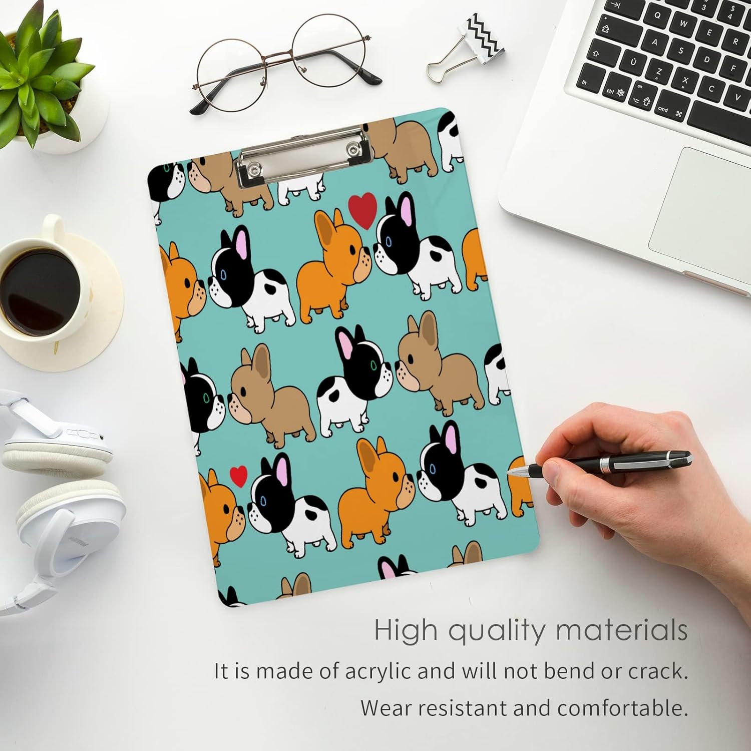 Eionryn Sweet French Bulldog Clipboard Silver