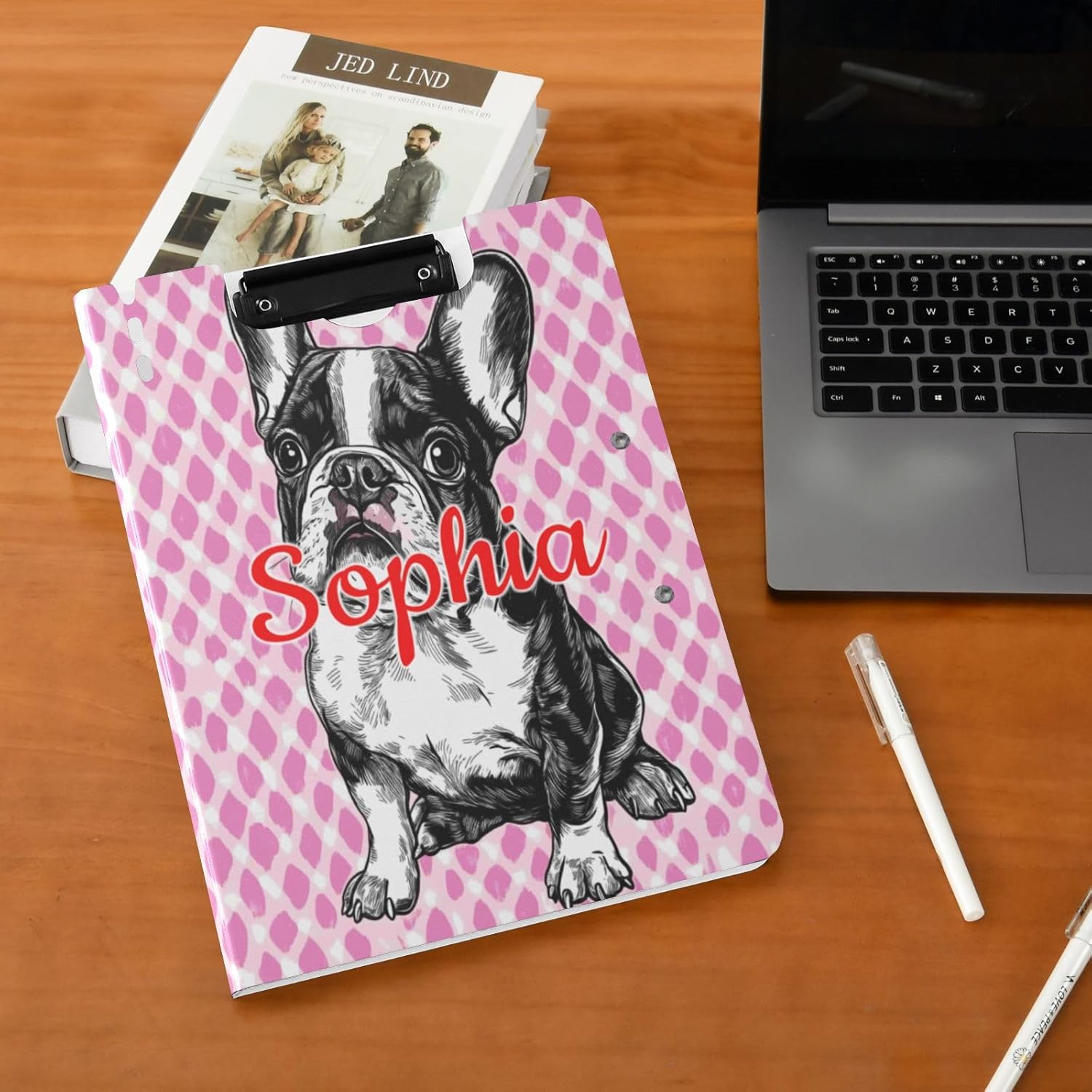Kcldeci Foldable Clipboards with Pen Holder and Dual Clips