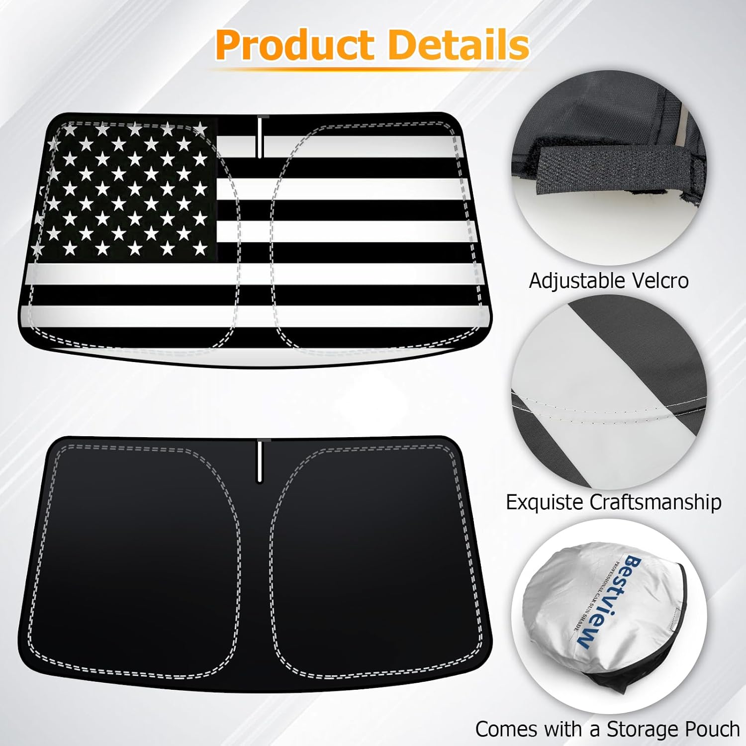 Bestview Windshield Sun Shade Custom Fit for 2011-2020 Toyota Sienna