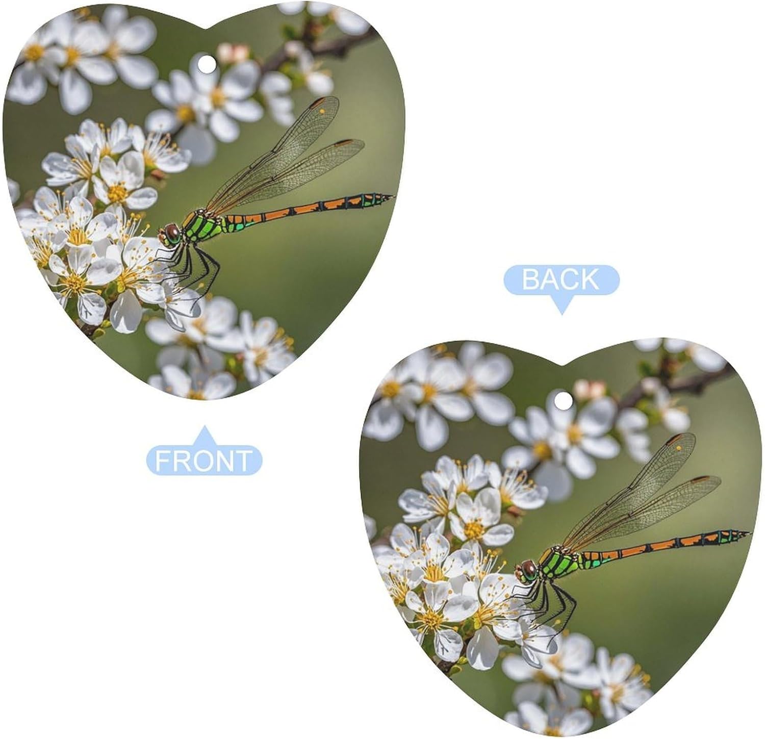 Dragonflies on Flowers Car Air Freshener 3-Pack Black Style