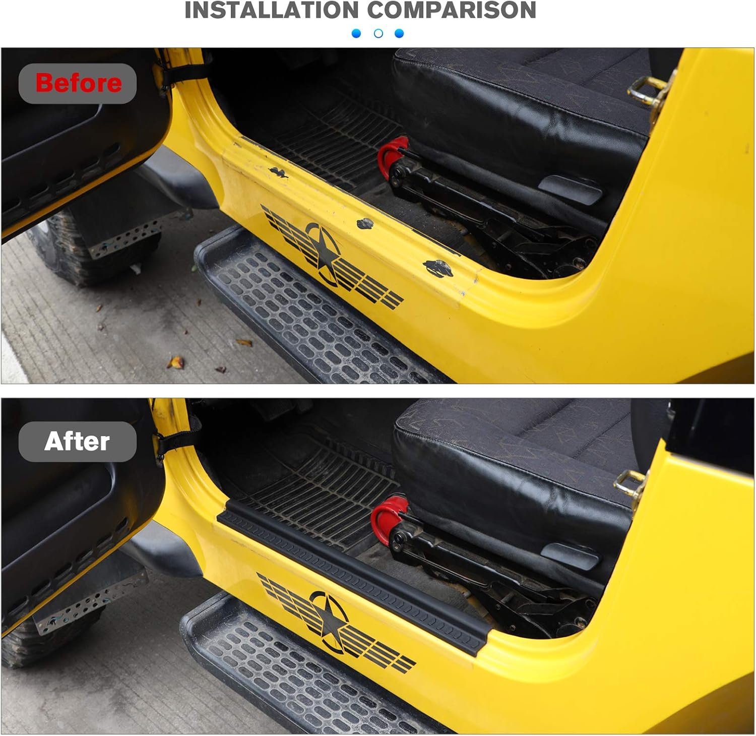 JeCar Door Sill Guards for Jeep Wrangler TJ 1997-2006