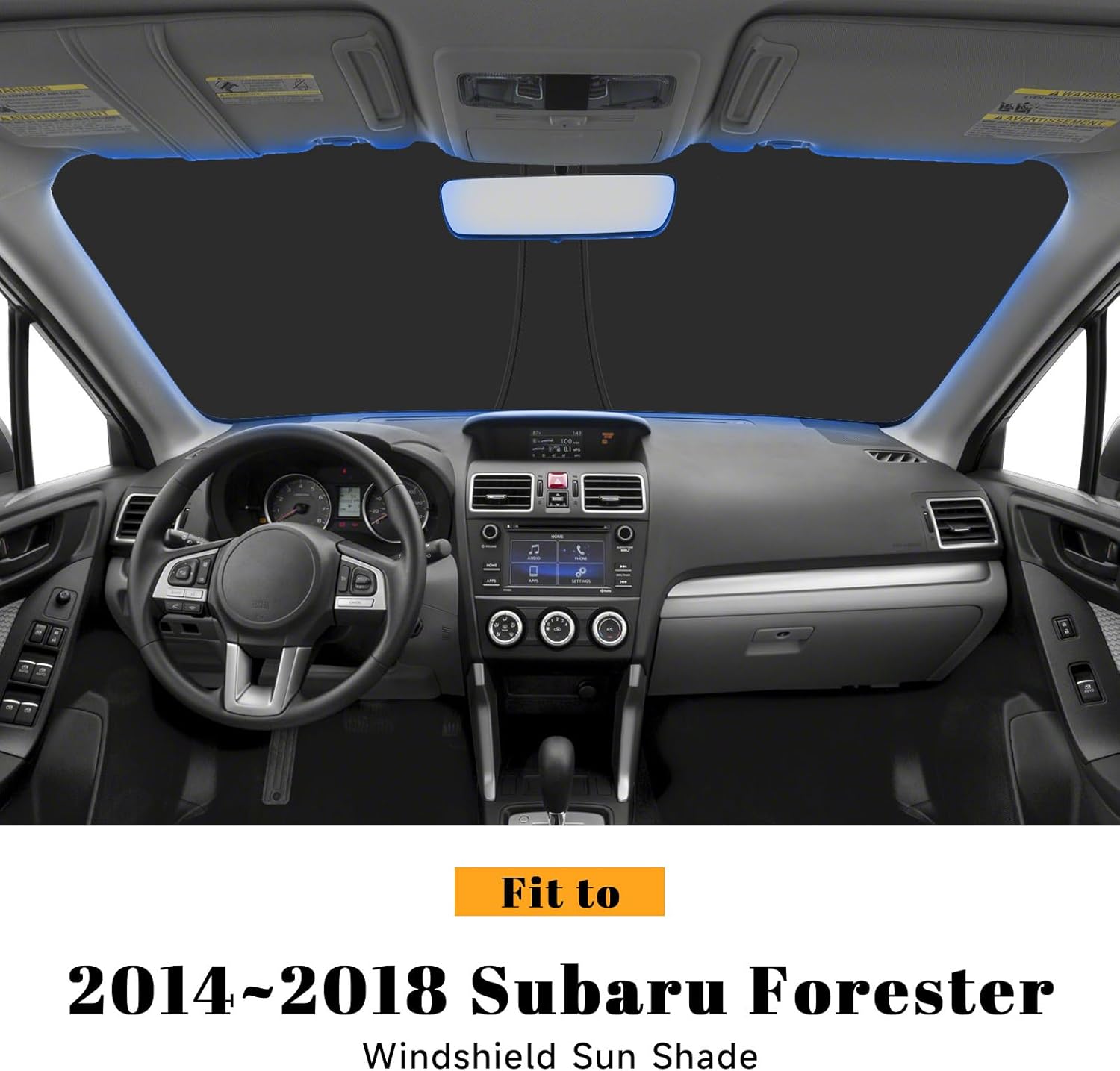 PeakPurit Car Windshield Sun Shade for Subaru 2014-2018 Forester