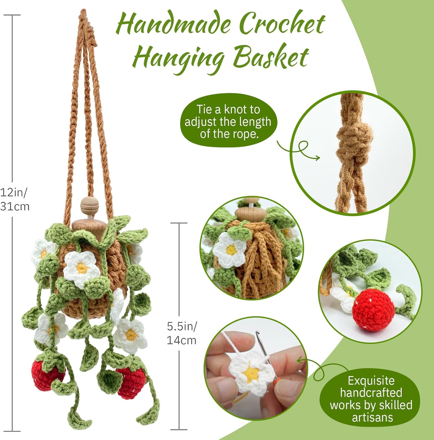 SGIBYN Crochet Car Air Freshener Diffuser