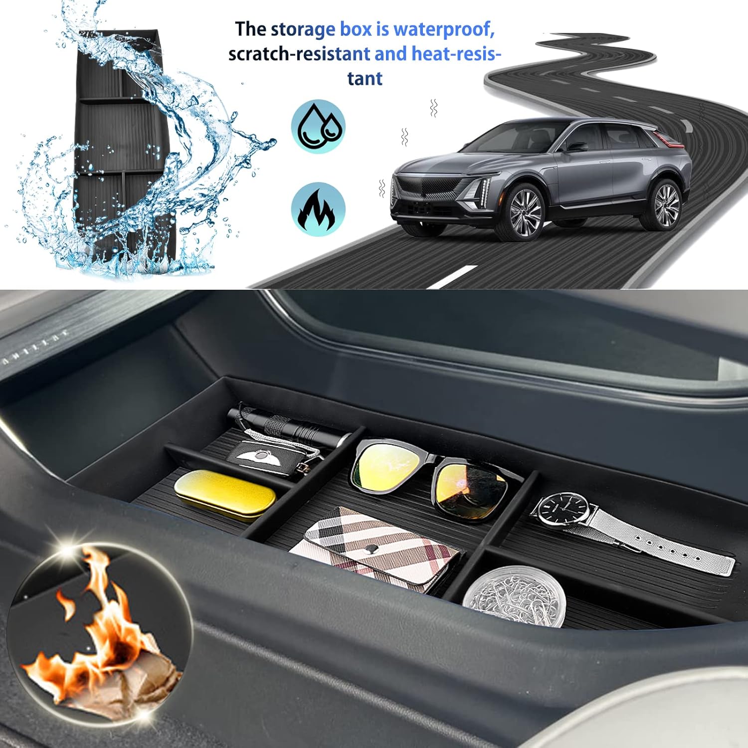 SHAOHAO Cadillac Lyriq 2023-2025 Center Console Organizer